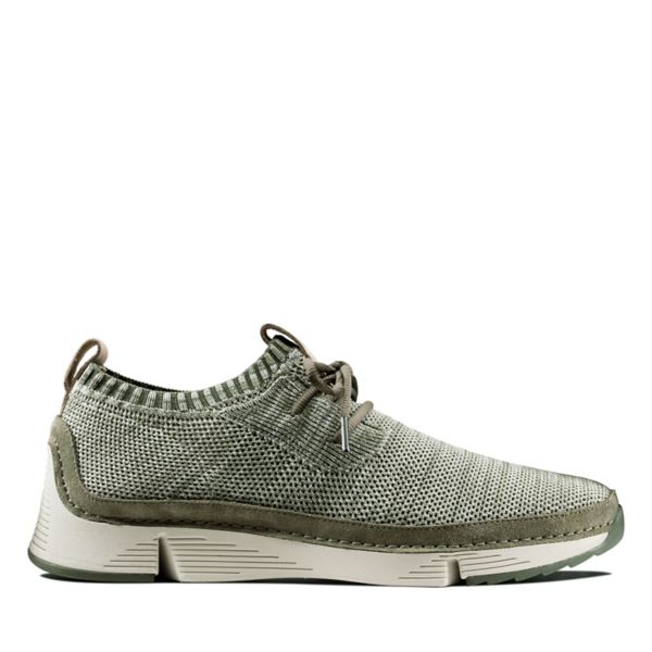 Clarks Mens Tri Native Trainers Olive | CA-6390572